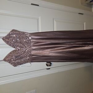Cleo Shimmering Mauve Prom Dress